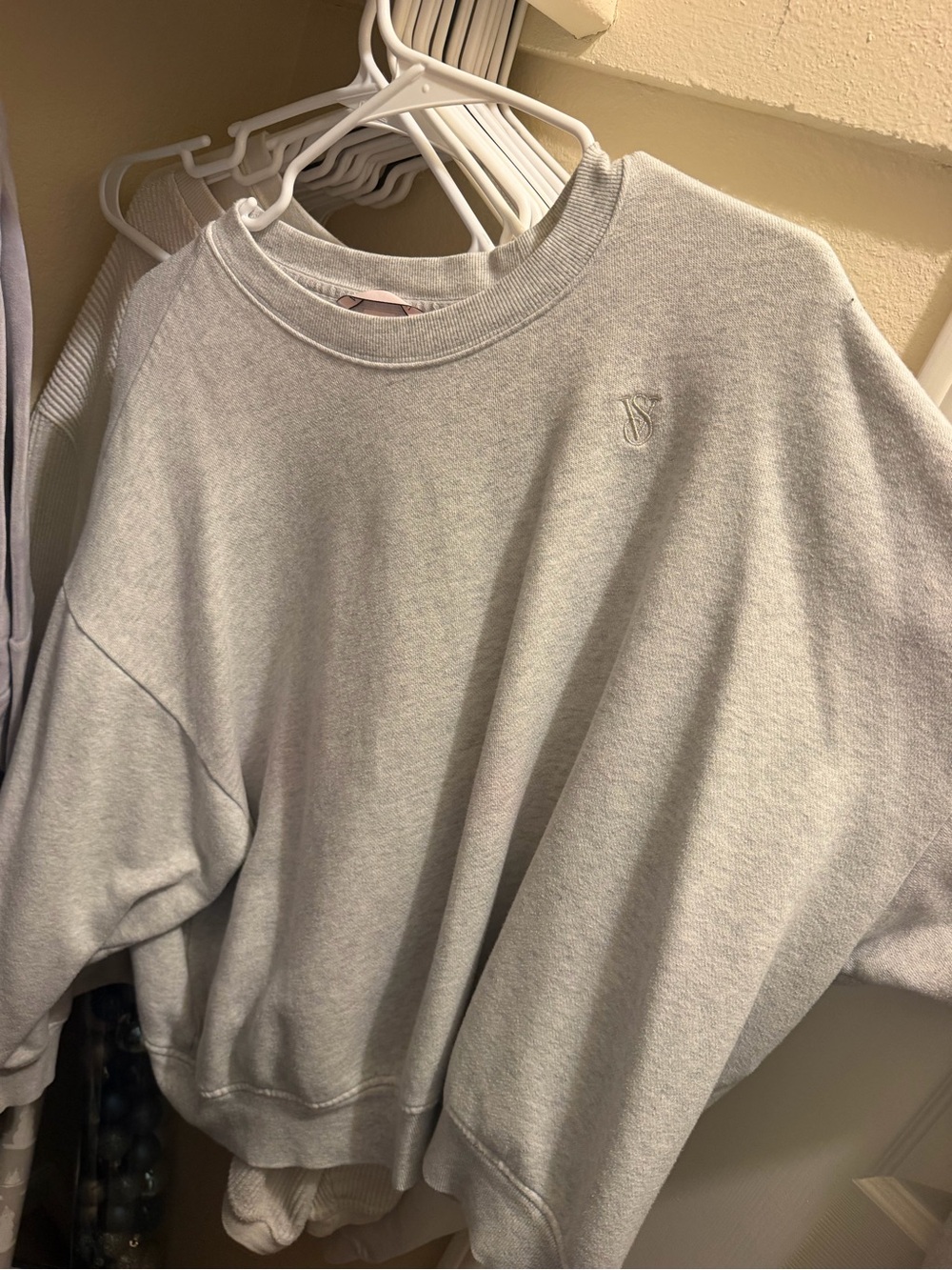 Victoria's Secret Light Gray Crewneck Sweatshirt